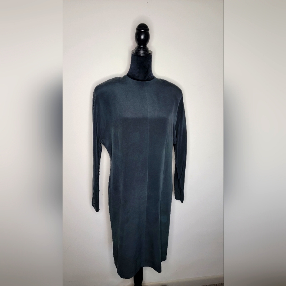 Vintage Anita Belle Silk Shirt Dress Size 8